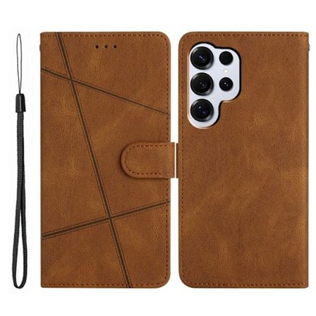 Crazy Horse Samsung Galaxy S26 Ultra Plånboksfodral Konstläder Ställ - Brun