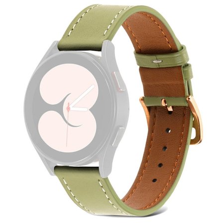 Samsung Galaxy Watch 5 (44mm) / (40mm) / Pro klockarmband i äkta läder - Grön