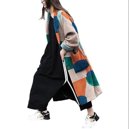 Pitkä trench-takki vyöllä naisille Kevyt takki Lady Windbreaker 3XL