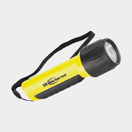 Vattentät ficklampa, LED, 145 mm