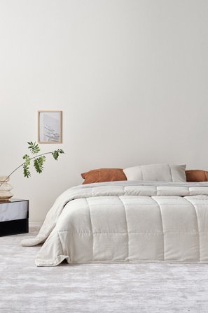 Jotex - Sengeteppe Naturhvit - RALF - Kjøp Enkeltseng hos Jotex