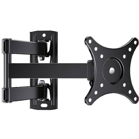 TV-väggfäste för 14-43 tums TV-apparater - vridbart TV-fäste med maximal förlängning på 44 cm - för LED-, LCD- och OLED-platta skärmar - max. 18 kg - 