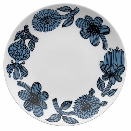 Gustavsberg Blå Aster tallerken, 18 cm - Hvid og blå | KitchenOne