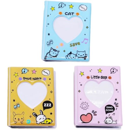 3 kpl valokuvakorttikansioalbumi, 2x3 minivalokuva-albumi, sopii Fujifilm Instax Mini -kameralle, Polaroid Snap- ja Social Matic -pikakameroille, 