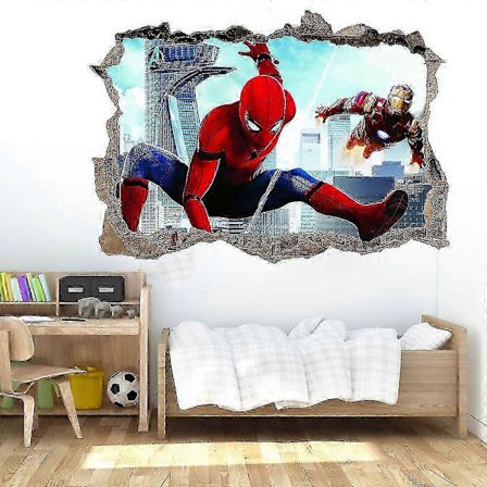 3D Hämähäkkimies Ironman Seinätarra Marvel Avengers Tapetti (FMY)