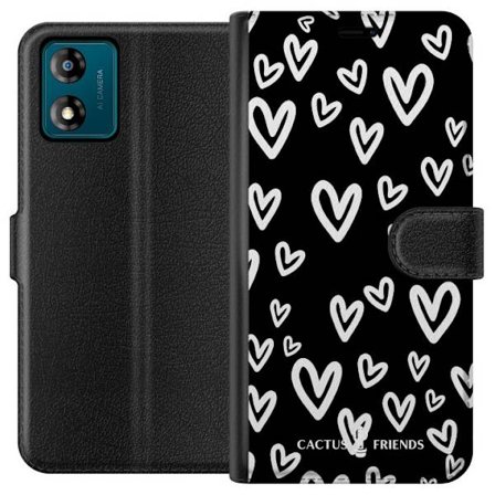 Yhteensopiva Lompakkokotelo Motorola Motorola Moto E13 Cactus and Friends - Handdrawn Love Chaos