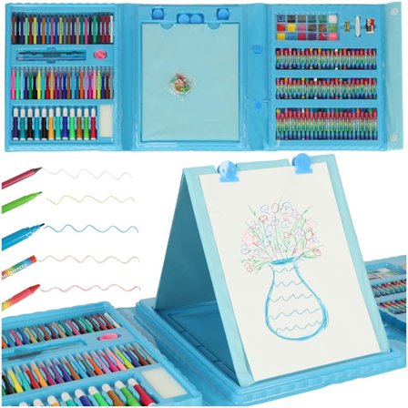 Art Set for Children 208 Pieces - Drawing & Painting Blue