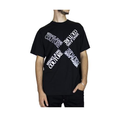 Versace Jeans Couture - T-shirts - Svart - Herr - Storlek: 2xl, Herr, Storlek: 2XL