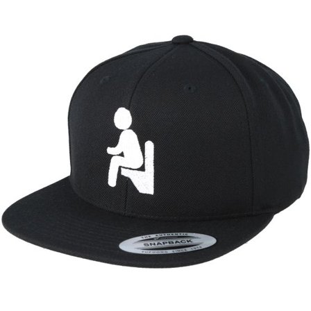 Iconic - Svart snapback Keps - Toilet Man Black Snapback @ Hatstore