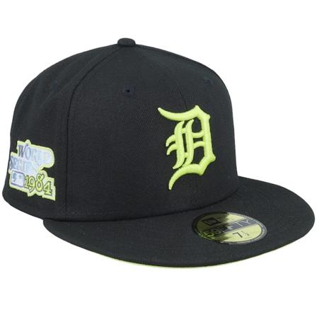 New Era - MLB Schwarz fitted Cap - Detroit Tigers Style Activist 59FIFTY Black/Cyber Green Fitted @ Hatstore