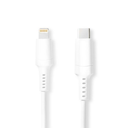 NEDIS Kabel Lightning - USB-C 2m vit - Lyreco - Datorprodukter - Kablar och adaptrar - Lightning