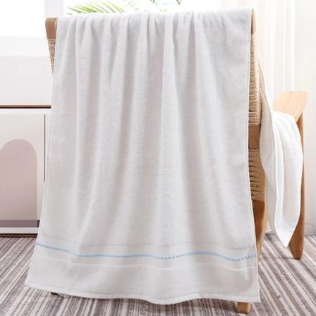Badhandduk av bambufiber 140 * 70 cm förtjockad 500 g ullfri flock är lättare att använda än ren bomull, mjuk och absorberande baby of Extra White 