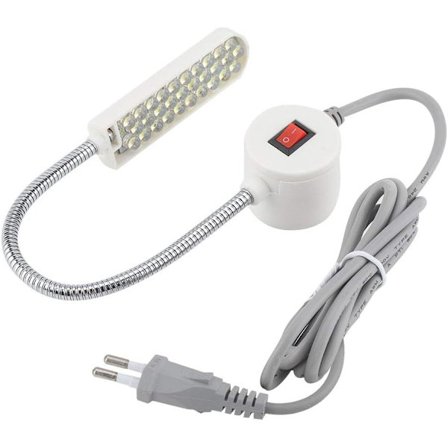 30 LED Symaskine Lys Arbejdslampe med Svanehals og Magnetisk Base til Hjemmet eller Symaksinen (220V)
