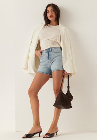 Dr. Denim - Nora Shorts - Bay Light Used - Kläder - - Bubbleroom