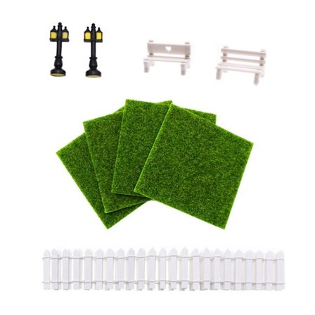 Påske Miniature Dukkehus Sæt 9 Dele Eventyrhave Tilbehør Gnome Dør Dekoration