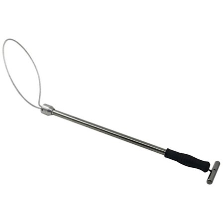 Fangststang for dyr, 48 cm, rustfritt stål, hundefanger med justerbar ring for kontroll av husdyr