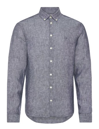 Casual Friday Cfanton Bd Ls Linen Shirt - Navy - XL