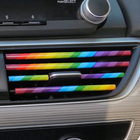 Bil Aircondition ventilationsåbninger Dekorative Strips MULTICOLOR