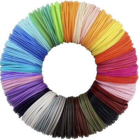 30-pakning - Filament PLA til 3D-penn - 1,75 mm x 3 m