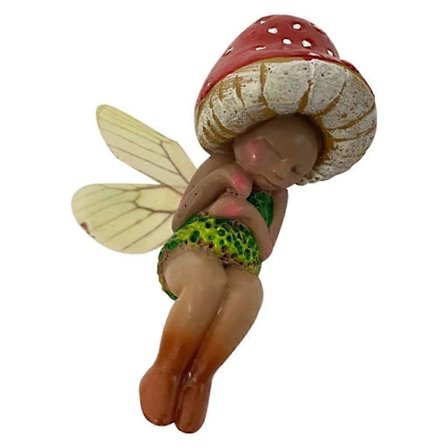 Sovende Fe Figur Håndverk Sopp Elf Pixie Ornament Statue Dekorasjon