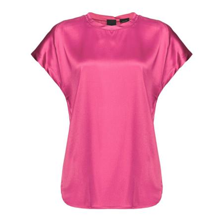 Pinko, Farida 3 Satin Stretch Blouse Roze, Dames, Maat:M