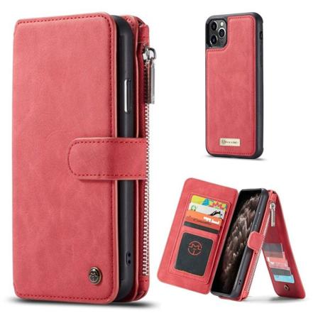 CaseMe iPhone 11 Pro Max retro etui med pung - Rød Red