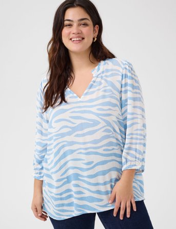 Kaffe Curve Kcedina Ami Blouse - Blue - 44