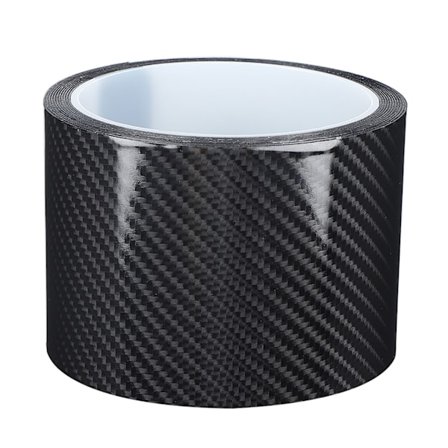 Sort Kulfiber Beskyttelsesfilm Bildørkantbeskytter Anti-ridse Klistermærke (7 cm x 3 meter)