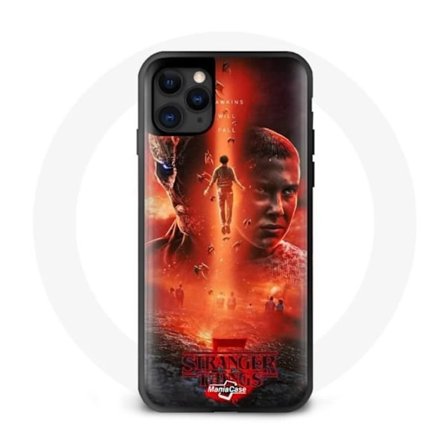 Coque - Maniacase - Iphone 12 - Rigide - Svart - Stranger Things Säsong 5