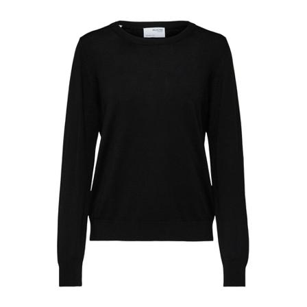 Selected Femme O-neck sweater Sort, Dame