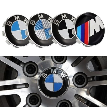 4-Pack BMW Centrumkåpor / Hjulnav Emblem