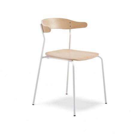 Stuhl VIGGO, weiß, Birke
