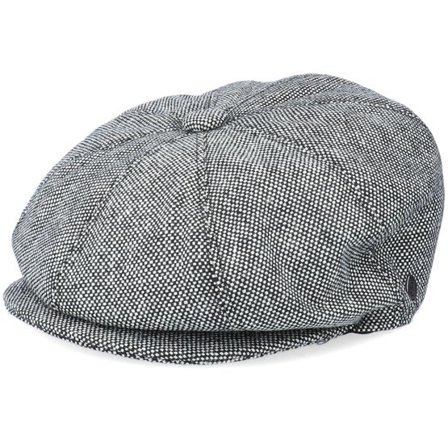 Jaxon & James - Svart flatcap Keps - Marl Tweed Newsboy Black Flat Cap @ Hatstore