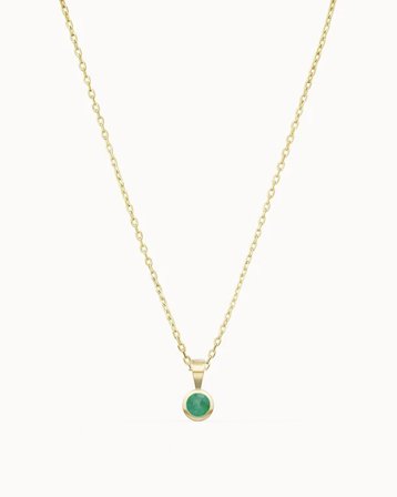 Halsband med månadssten i 18K Gulguld