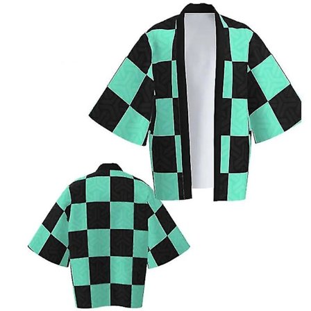 Vuxen Barn Demon Slayer Cosplay Kimono Haori Anime Kimetsu No Yaiba Kamado Nezuko Kochou Shinobu Cosplay Kostym Sommarjacka (L, stil C)