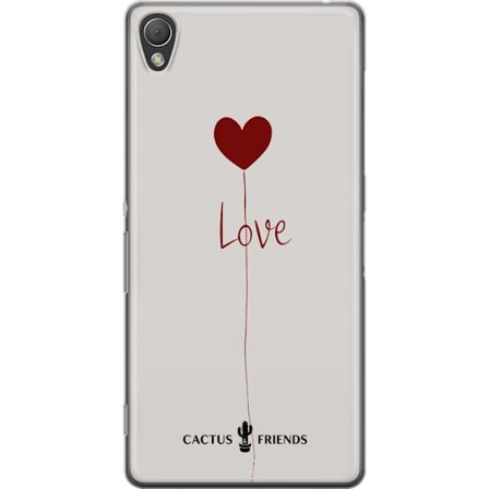 Kompatibelt Mobildeksel til Sony Sony Xperia Z3 Cactus and Friends - Love Balloon Minimal