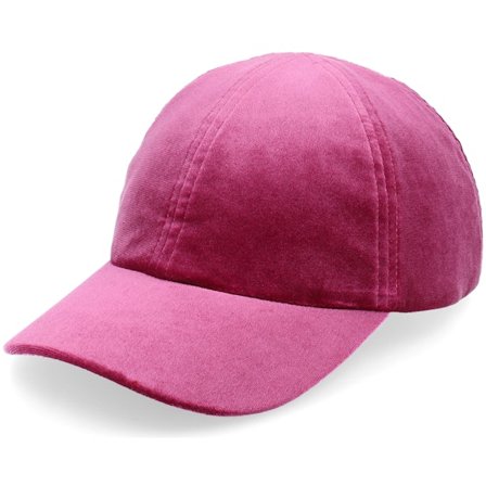 Seeberger - Rosa unconstructed Cap - Samt Baseball Cap Pink Dad Cap / Unconstructed @ Hatstore