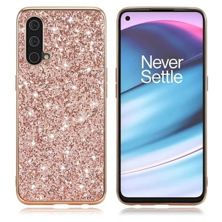 Glitter OnePlus Nord CE 5G Suojakotelo - Ruusukulta