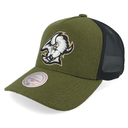 Mitchell & Ness - NHL Grön trucker Keps - Hatstore Exclusive x Buffalo Sabres Winterized True Forestgreen/Black Trucker @ Hatstore