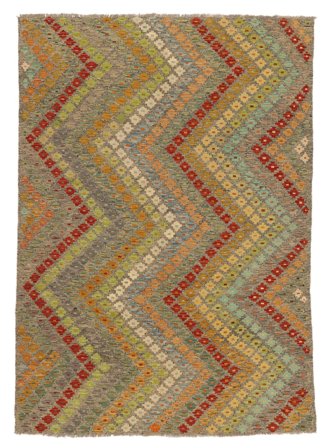 Kilim Afghan Old Style Rug 175X250 Brown/Dark Yellow Wool, Afghanistan