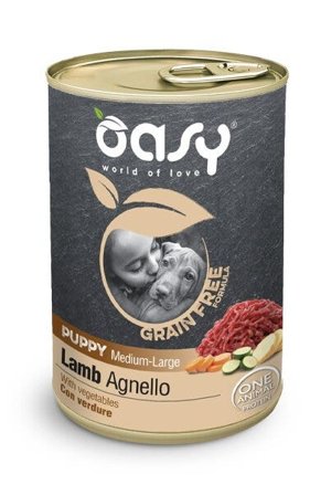 Oasy Grain Free Formula Cibo Umido Agnello Per Cani Cuccioli
