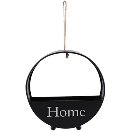 Hängande järnkrukor inomhus kruka kontorsrum vägg hängande trädgård blomkruka blomkrukor och Jardiniere hängande krukor - Svart