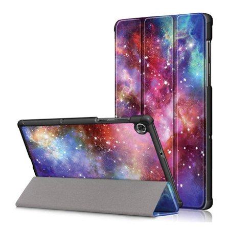 Lenovo Tab M10 HD Gen 2 trefaldigt mönstrat flipfodral i läder - Mjölkvägen