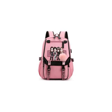 GshopperBlackpinkSameStar Ryggsäck USB -laddning dark green