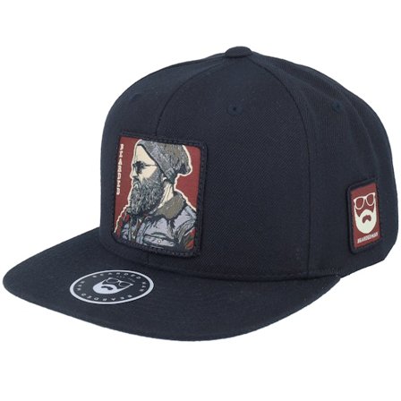 Bearded Man - Musta snapback Lippis - Cap Man Modern Black Snapback @ Hatstore
