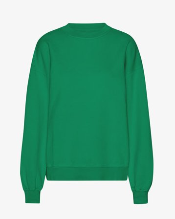 Organic Oversized Crew - Kelly Green - Female - M