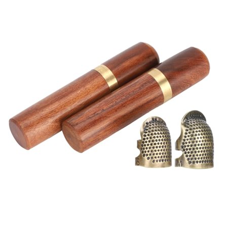 Syverktøysett Dobbelthulls Nål Håndarbeid Metall Lang Negl Fingerbøl Kombinasjon