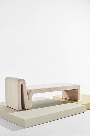 Jotex - Tagesliege Sperrholz/Polyester/Polyätherschaum/Samt Odette - Kaufen Pastill - Möbel bei Jotex