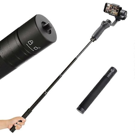 Forlengelsesstang Selfie Stick for DJI Osmo Mobile 5/4/3, Feiyu, Zhiyun, Moza - Kompatibel med Gimbal-kameraer