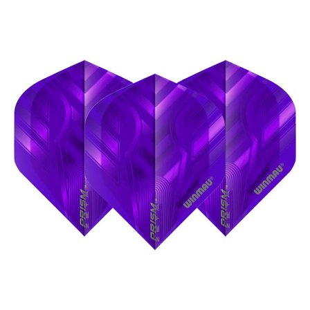 Winmau Flights Darts Accessories 3 Sets Pet Pack (9) Purple Prism Zeta Standard Indigo Translucent Design